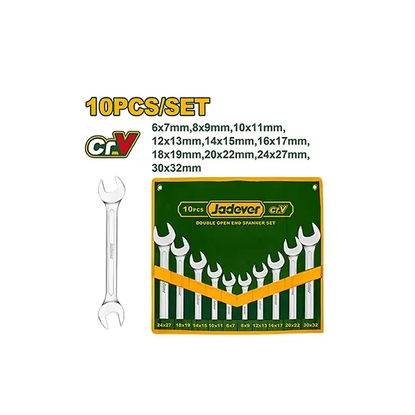 10PCS DOUBLE OPEN END SPANNER SET