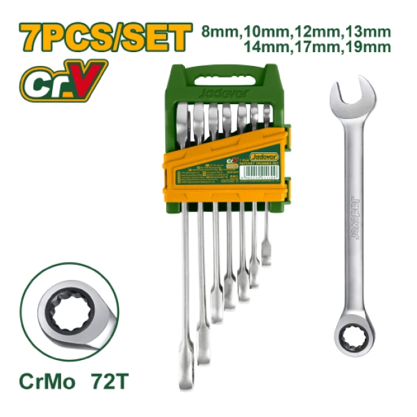 7 PCS RATCHET SPANNER SET